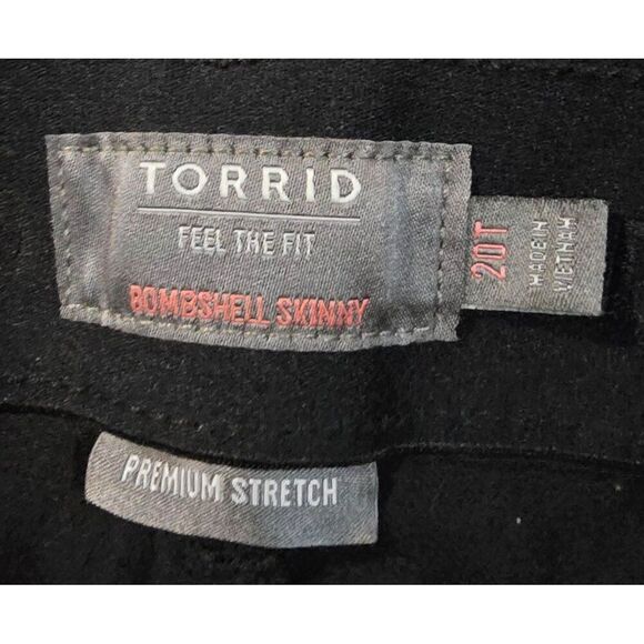 Torrid Womens Black jeans Stretch Skinny Leggings 20T office wear - Picture 7 of 7